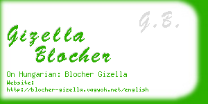 gizella blocher business card